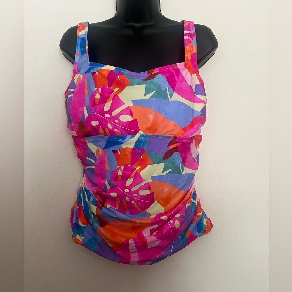 Catalina Colorful Floral Tankini Tank Top